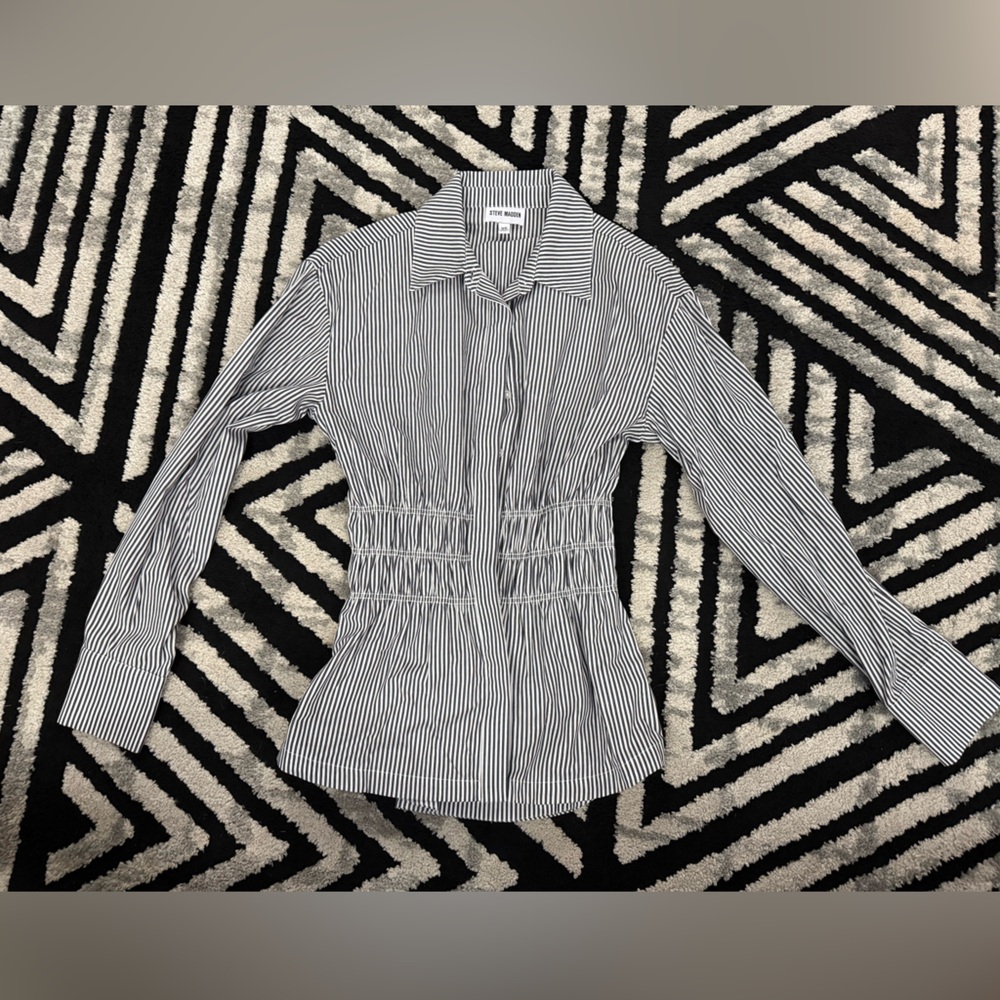 Steve Madden Black and White Striped Top